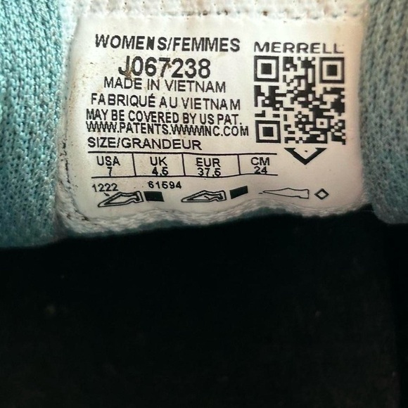 Merrell Fly Strike Trail Runners Gray/Teal Women’s 7 Hiking Shoes - Picture 8 of 9